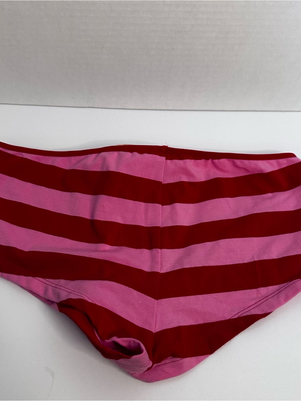 Y2K Victoria’s Secret PINK BoyShorts NWT Size M Red Pink Striped Rare - Picture 2 of 12